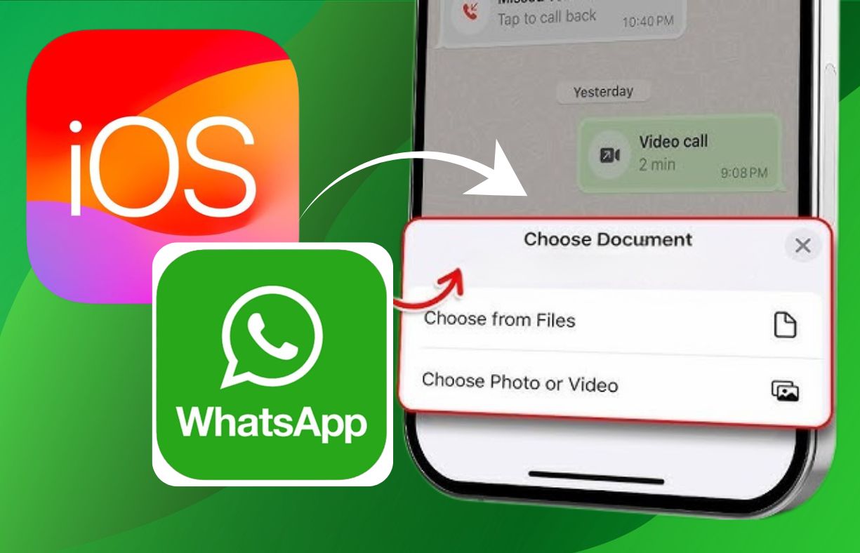 Надсилання файлів у WhatsApp на телефонах iPhone
