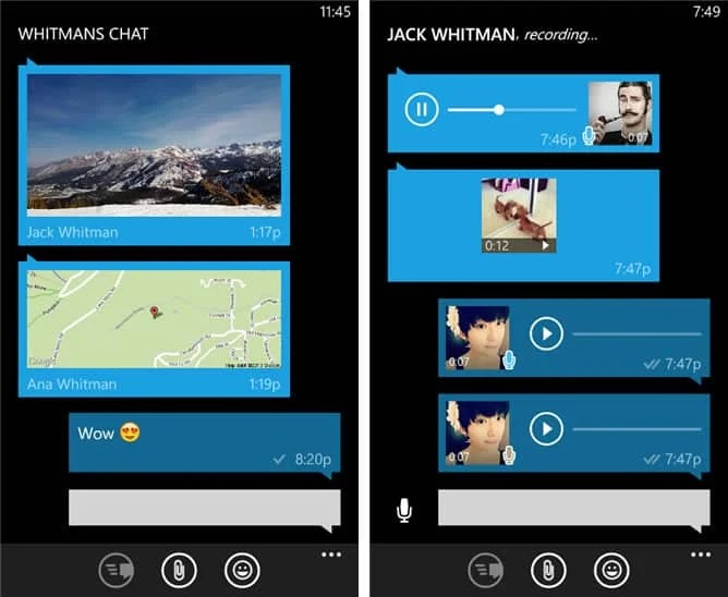 завантаження медіафайлів у WhatsApp на Windows Phone